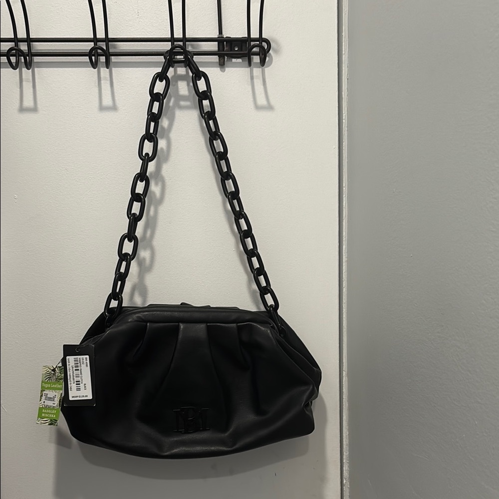 Badgley Mischka Black Chain Shoulder Bag